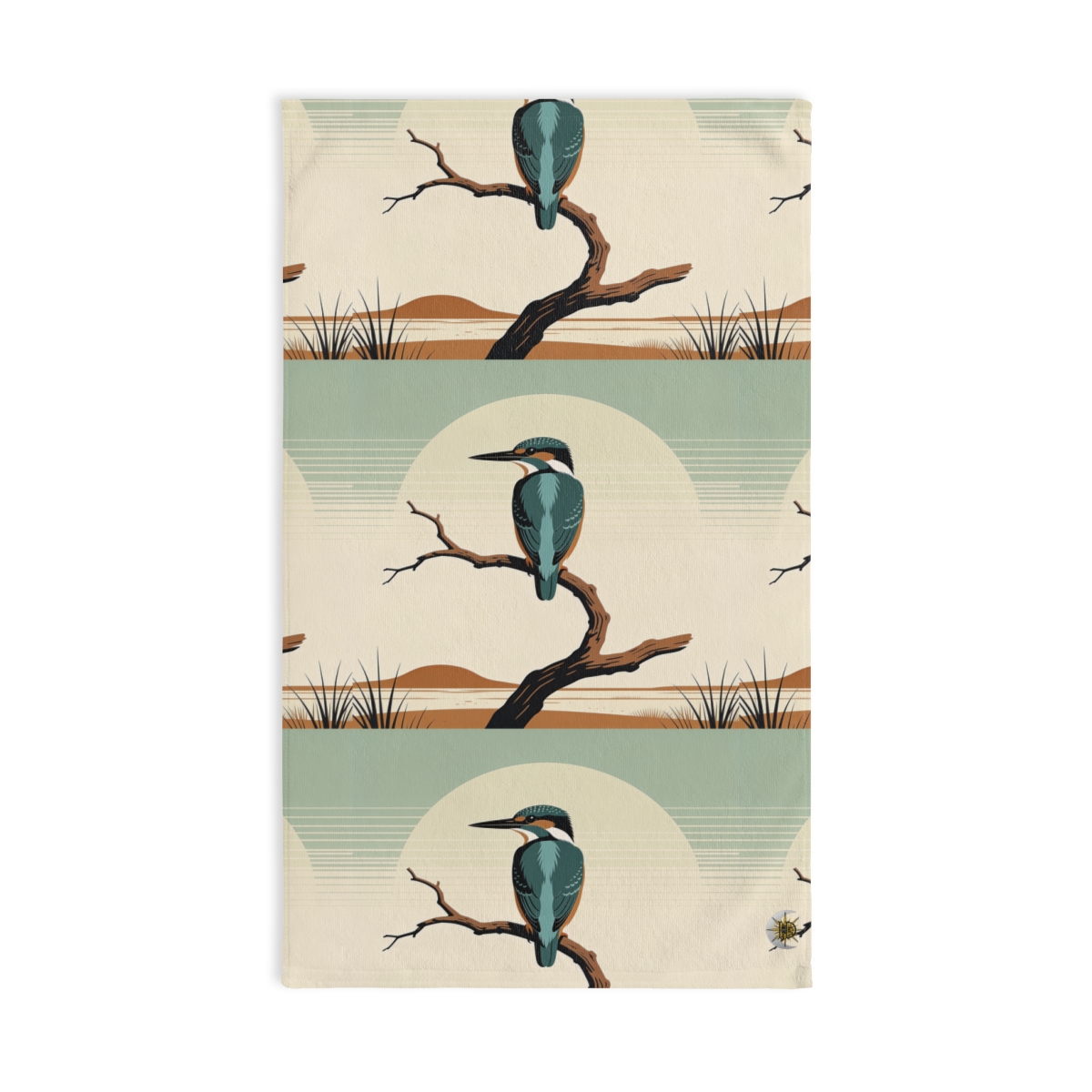 HD Stillwater Kingfisher Printed Hand Towel