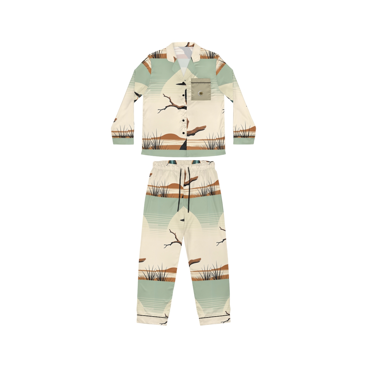HD Stillwater Kingfisher Women’s Satin Pajama Set