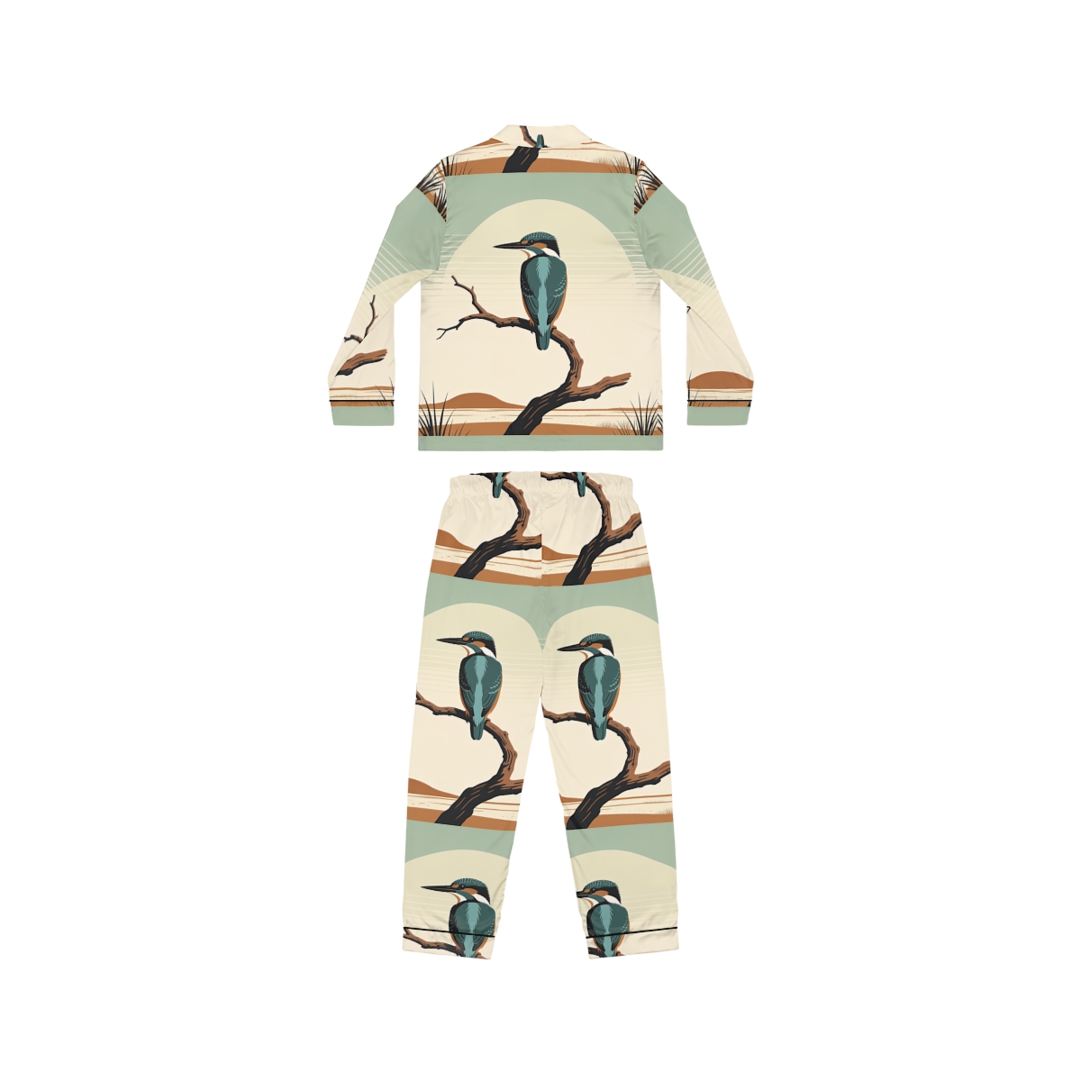 HD Stillwater Kingfisher Women’s Satin Pajama Set — additional view