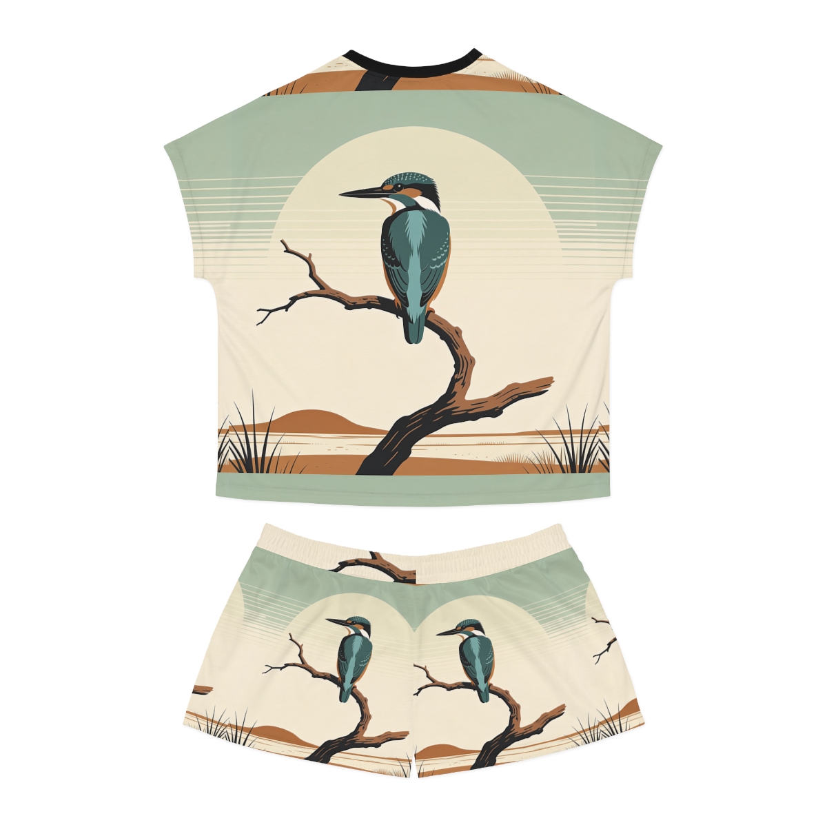 HD Stillwater Kingfisher Women’s Short Pajama Set — additional view