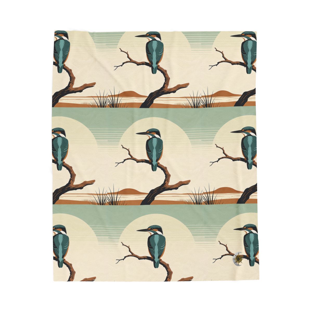 HD Stillwater Kingfisher Velveteen Plush Blanket — additional view