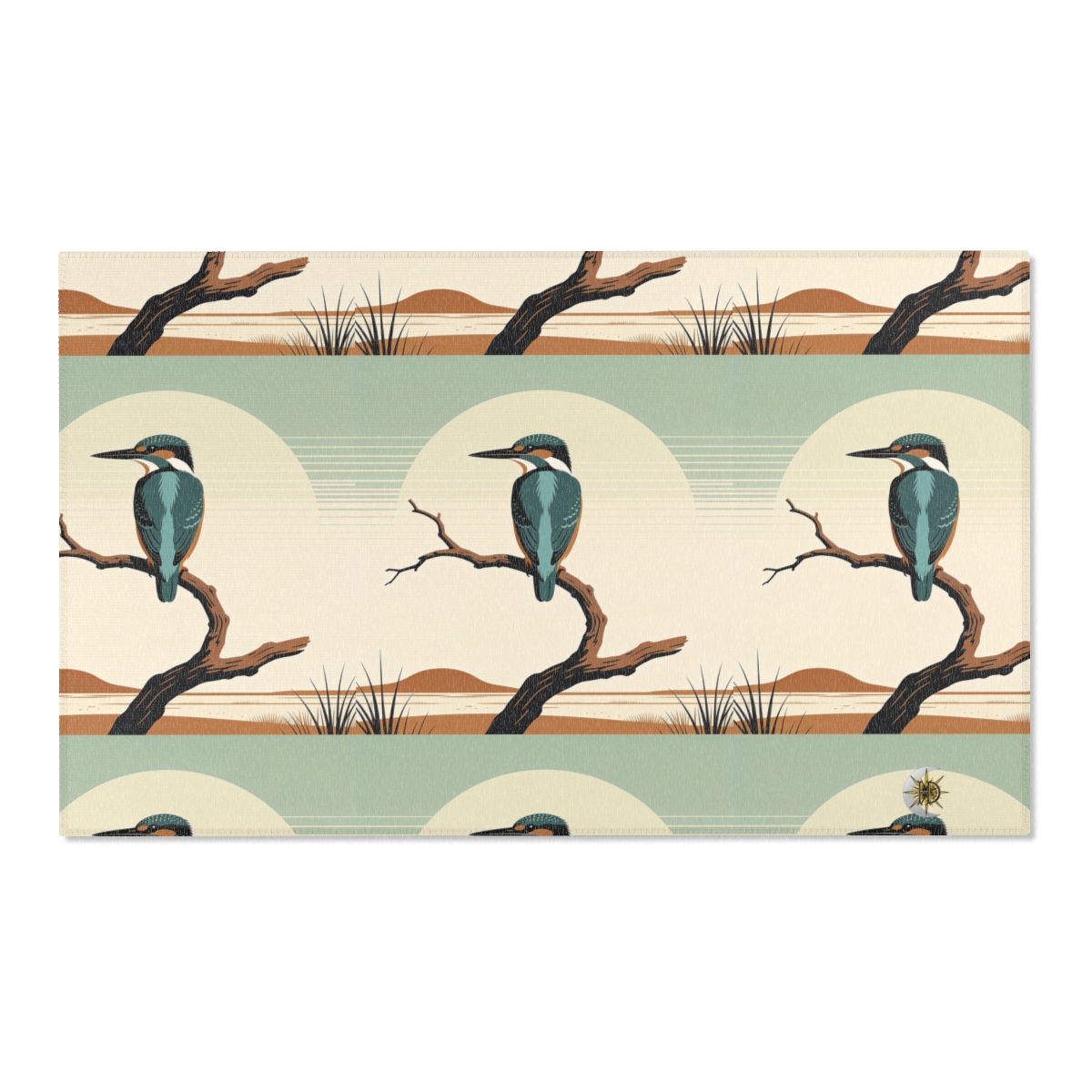 HD Stillwater Kingfisher Polyester Chenille Area Rug — additional view