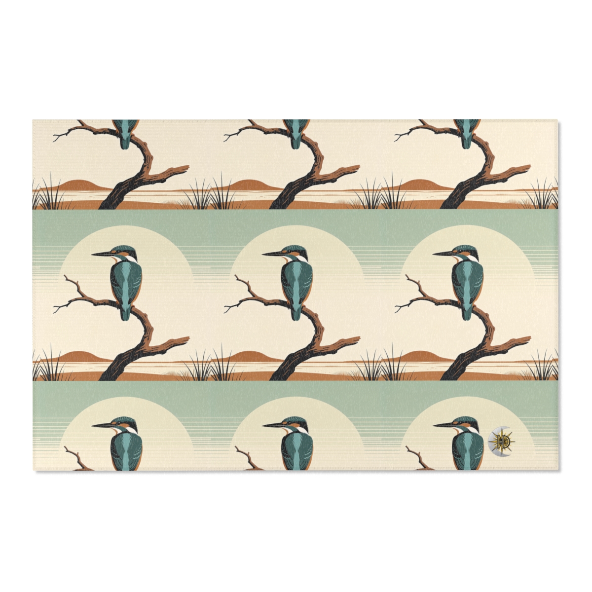 HD Stillwater Kingfisher Polyester Chenille Area Rug — additional view