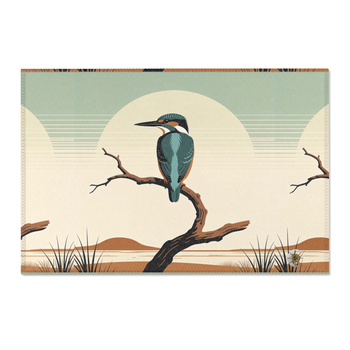 HD Stillwater Kingfisher Polyester Chenille Area Rug — additional view