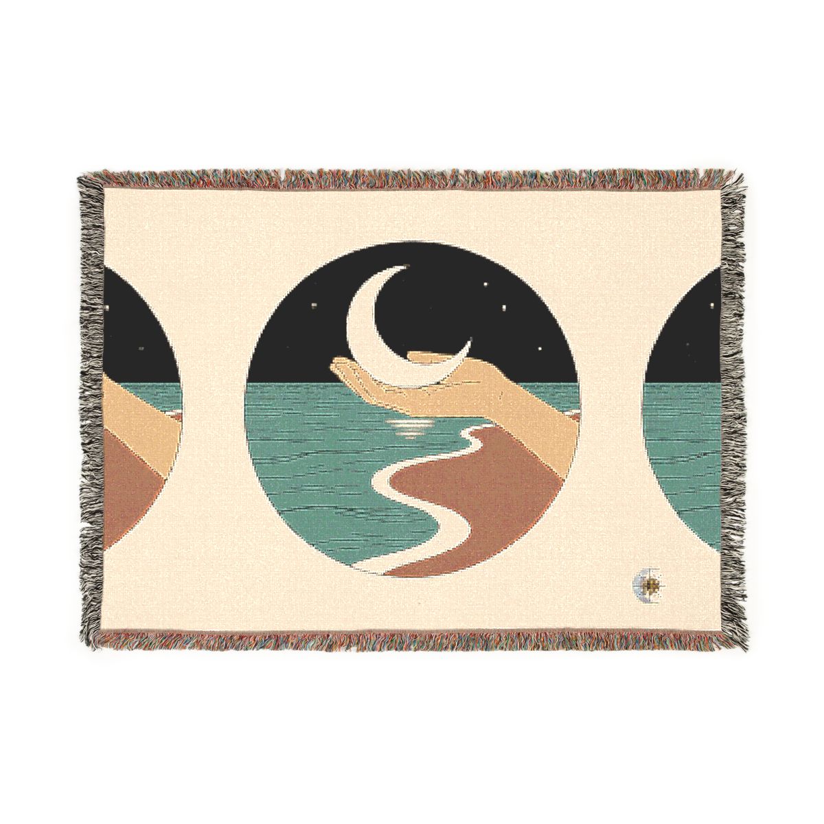 HD Moon in Hand 100% Cotton Woven Blanket