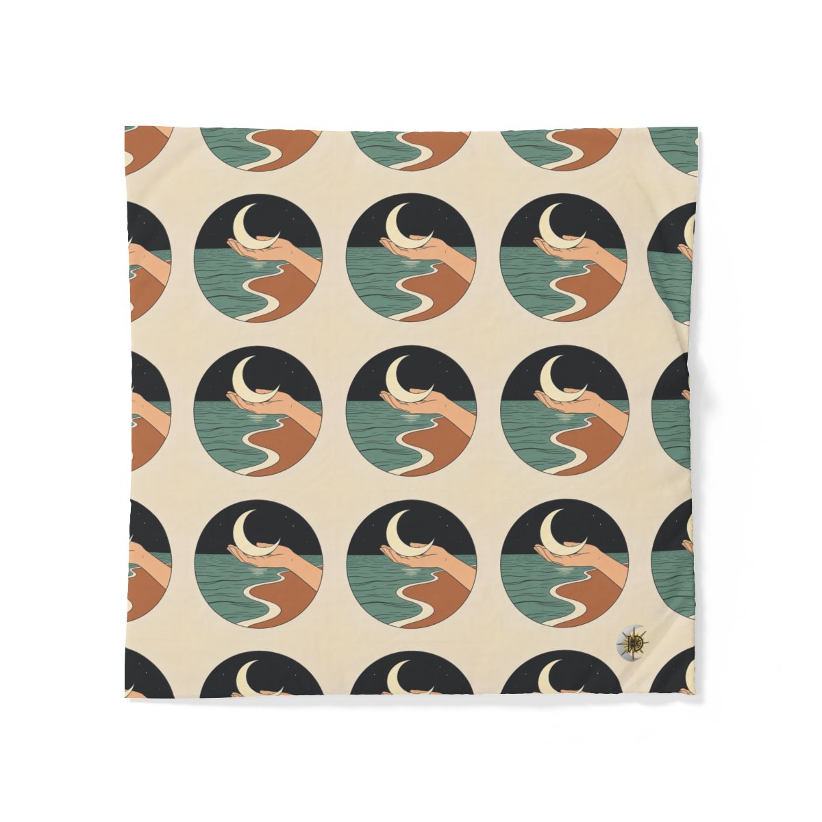HD Moon in Hand 100% Cotton Duvet Cover — additional view
