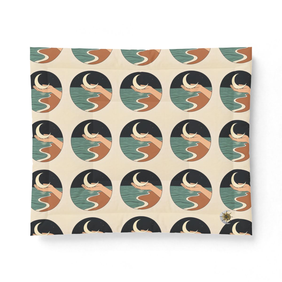 HD Moon in Hand Cotton-Shell Comforter