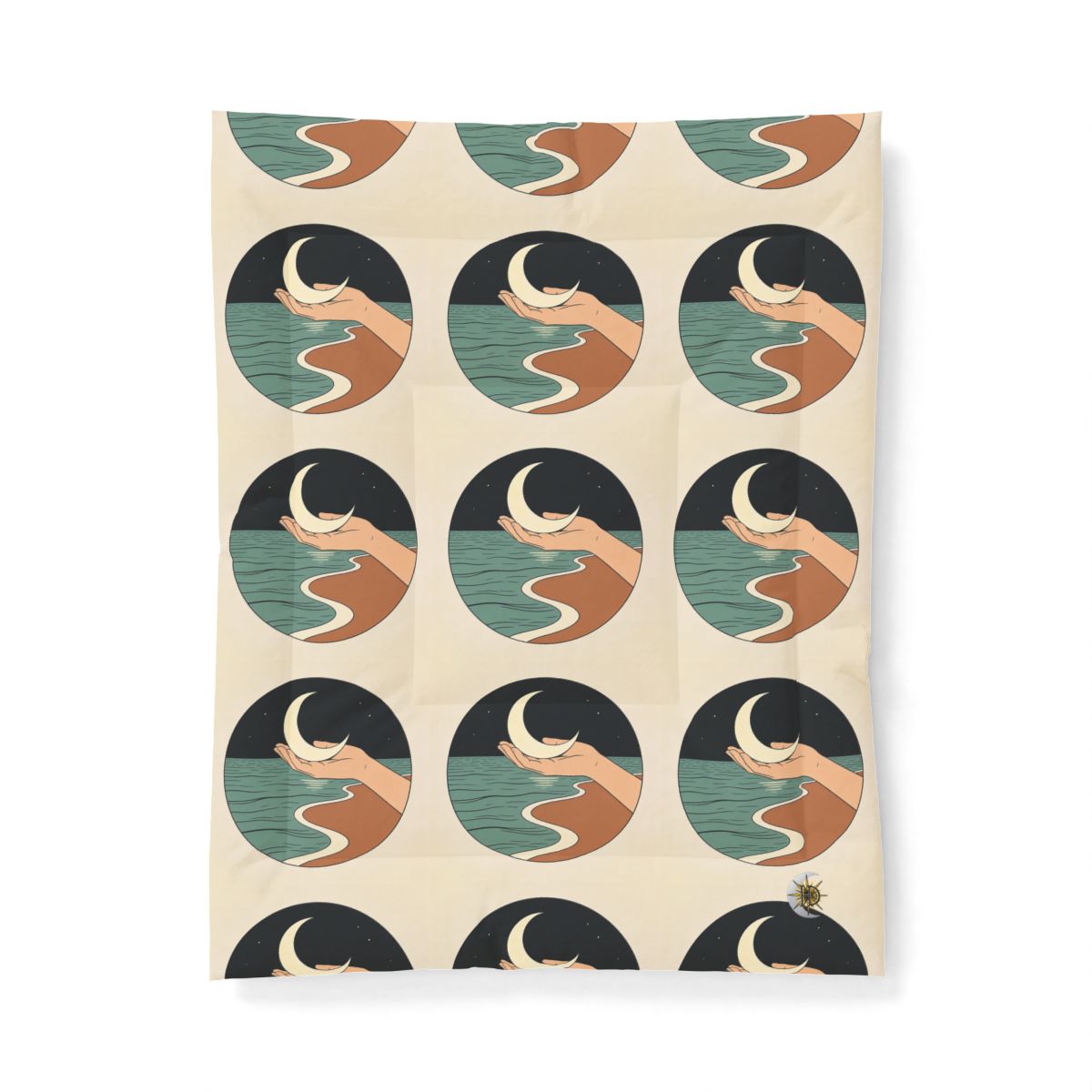 HD Moon in Hand Cotton-Shell Comforter — additional view