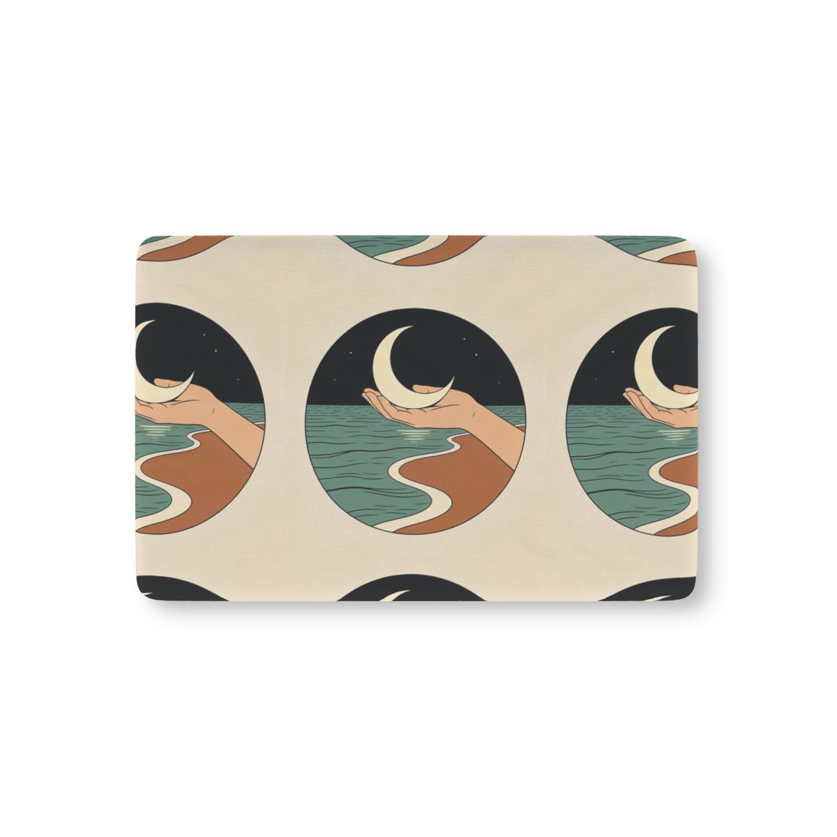 HD Moon in Hand Fitted Crib Sheet