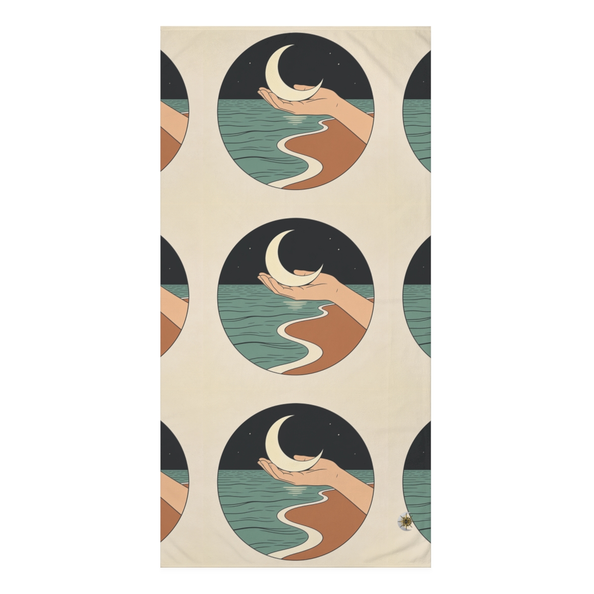 HD Moon in Hand Mink-Cotton Bath Towel