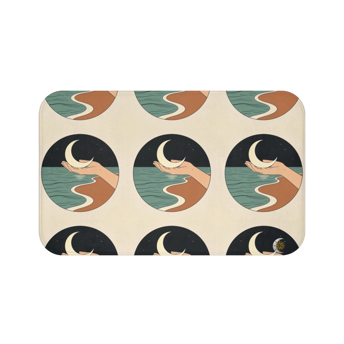 HD Moon in Hand Memory-Foam Bath Mat