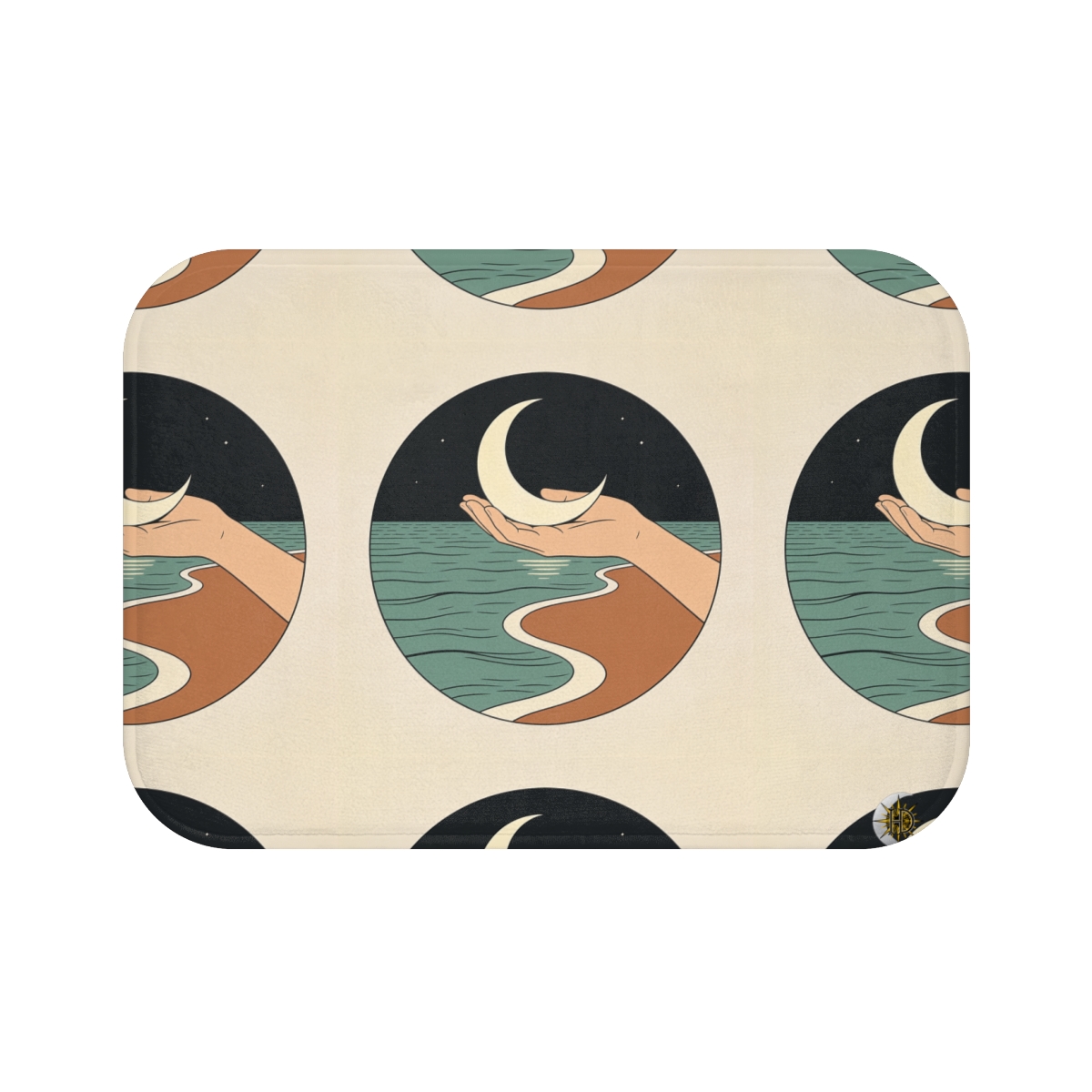 HD Moon in Hand Memory-Foam Bath Mat — additional view