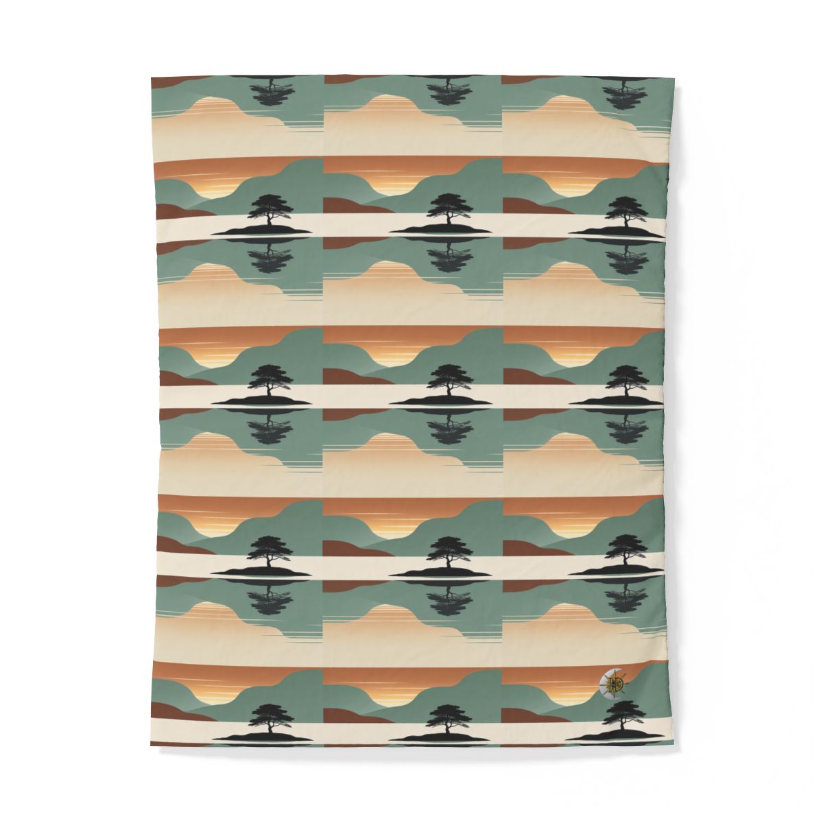 HD Quiet Lake Reflection 100% Cotton Duvet Cover — additional view