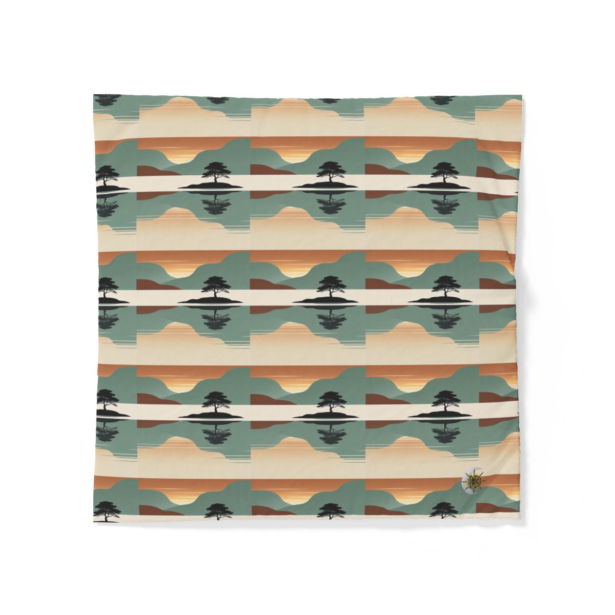 HD Quiet Lake Reflection 100% Cotton Duvet Cover — additional view