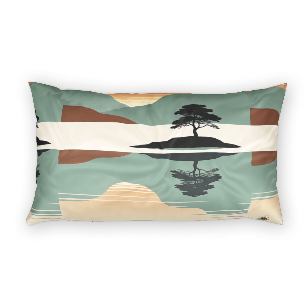 HD Quiet Lake Reflection 100% Cotton Pillow Sham — additional view