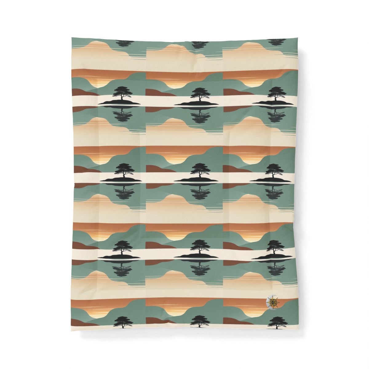 HD Quiet Lake Reflection Cotton-Shell Comforter — additional view