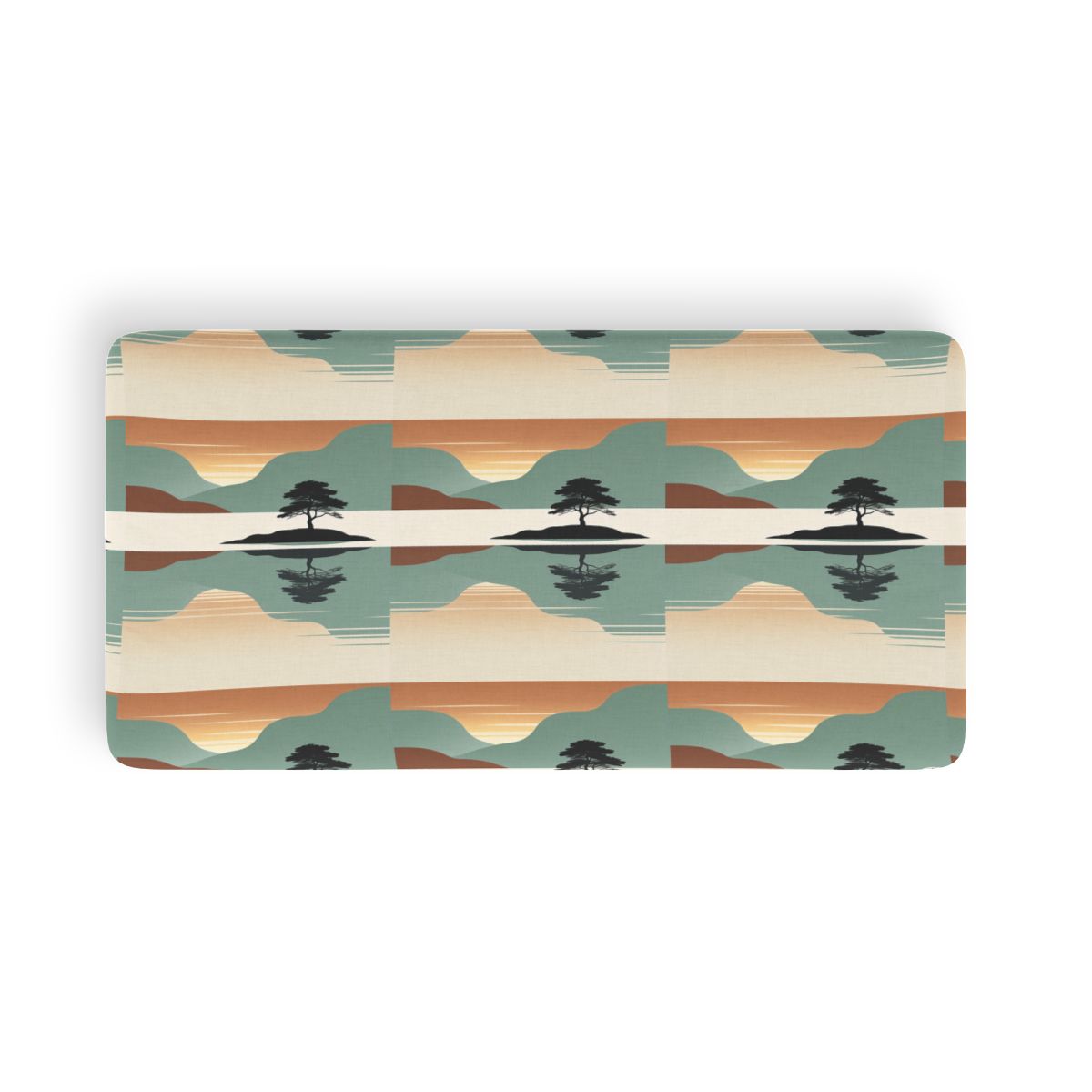 HD Quiet Lake Reflection Twin Jersey Fitted Sheet