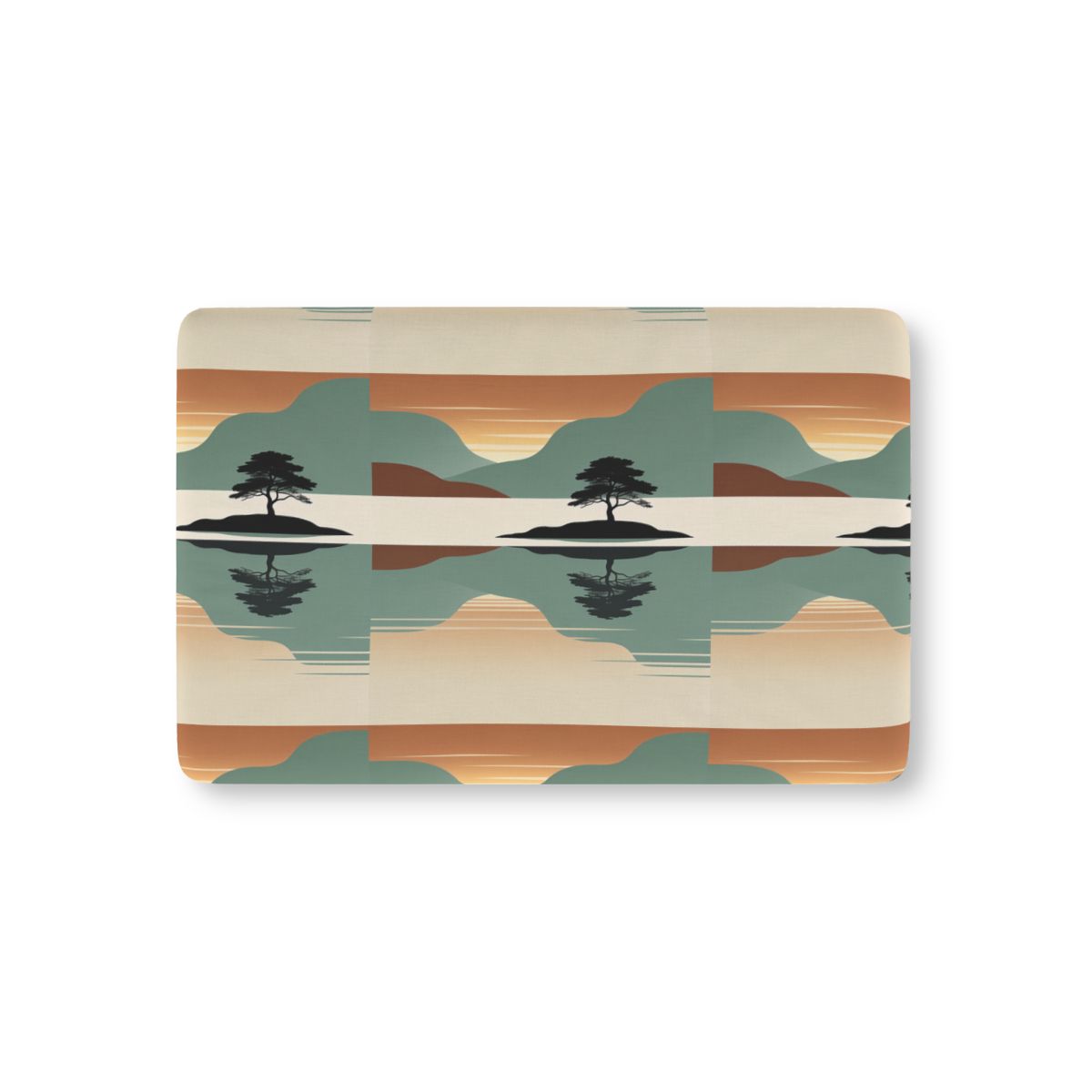 HD Quiet Lake Reflection Fitted Crib Sheet