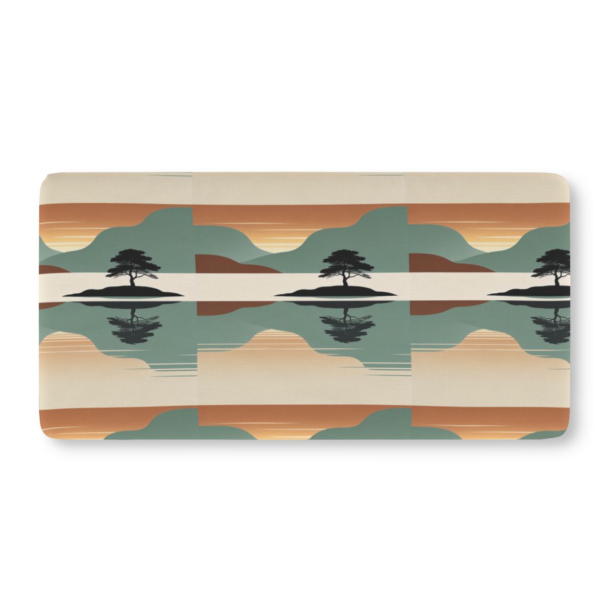 HD Quiet Lake Reflection Fitted Crib Sheet — additional view