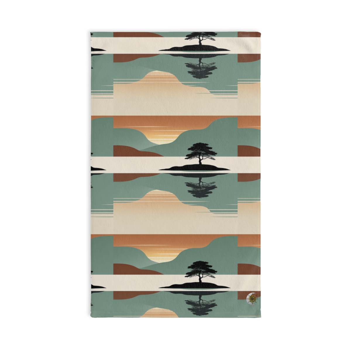 HD Quiet Lake Reflection Printed Hand Towel