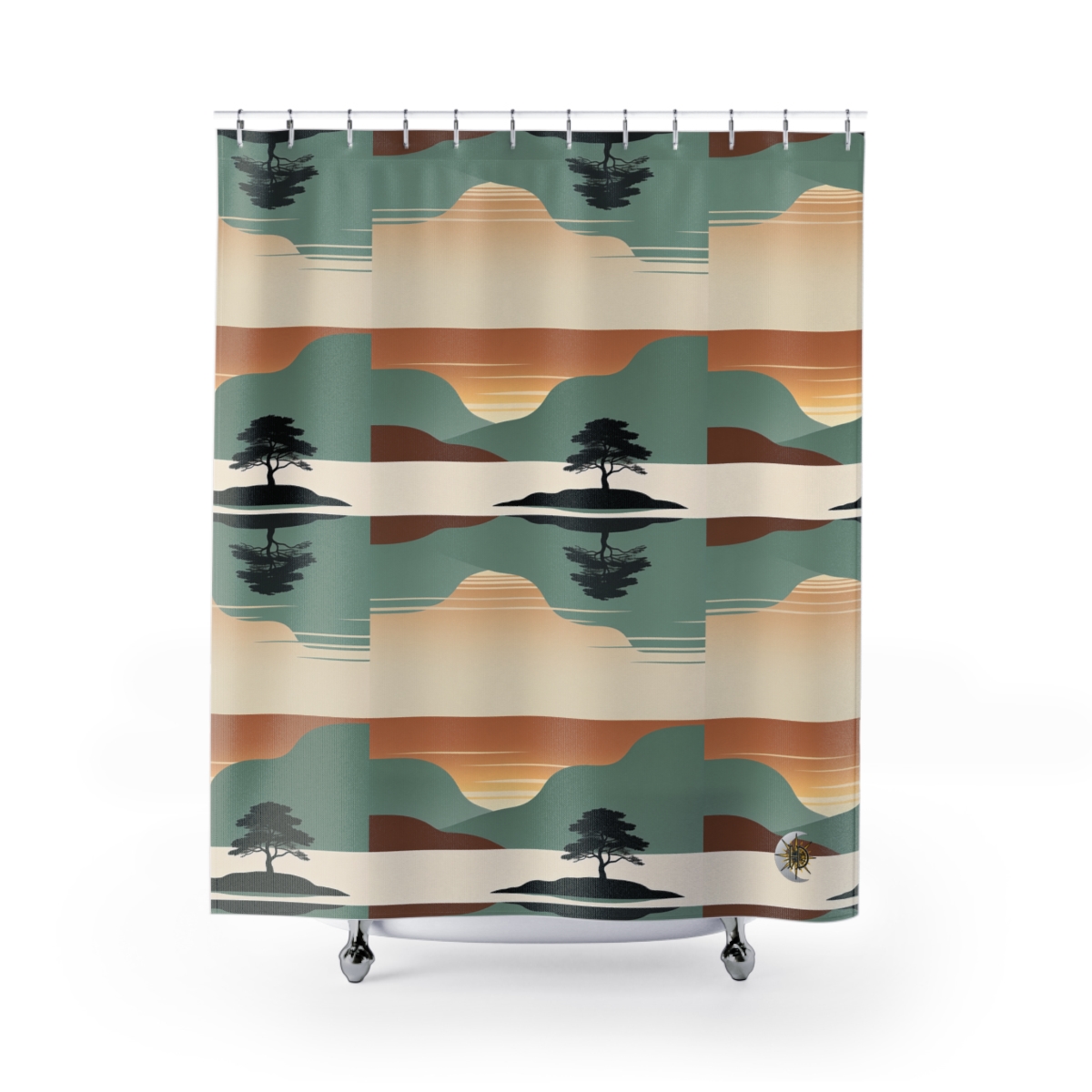 HD Quiet Lake Reflection Shower Curtain