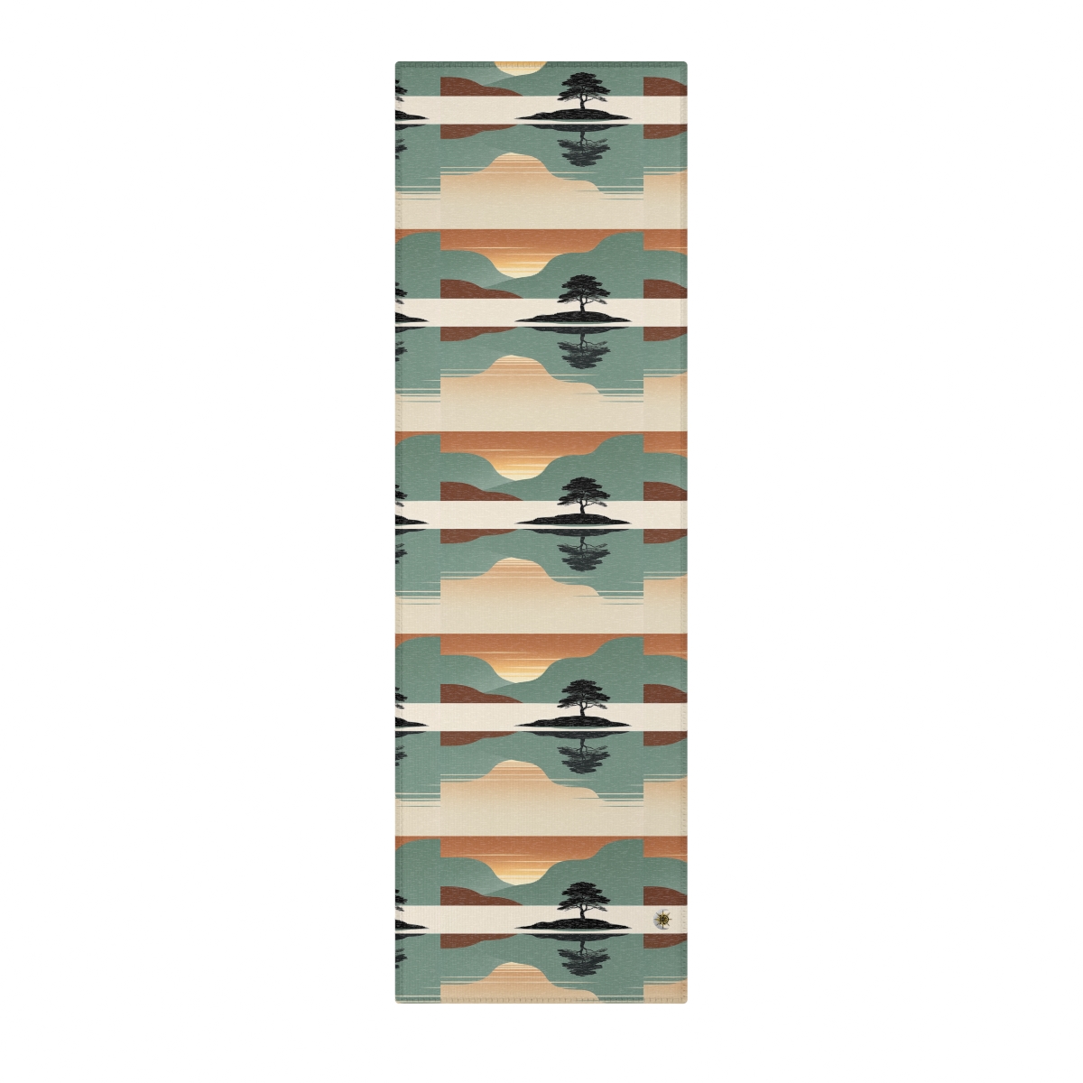 HD Quiet Lake Reflection Polyester Chenille Area Rug — additional view