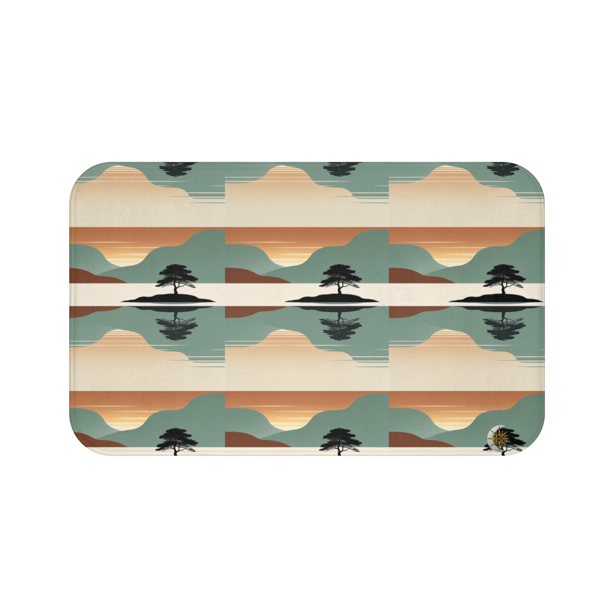 HD Quiet Lake Reflection Memory-Foam Bath Mat
