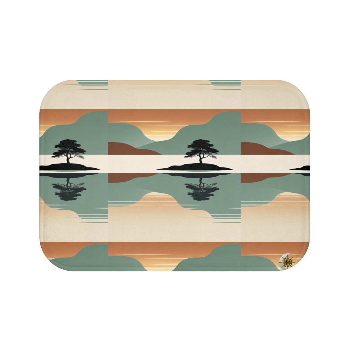 HD Quiet Lake Reflection Memory-Foam Bath Mat — additional view