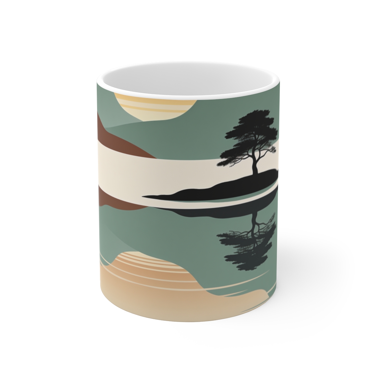HD Quiet Lake Reflection Ceramic Mug 11oz
