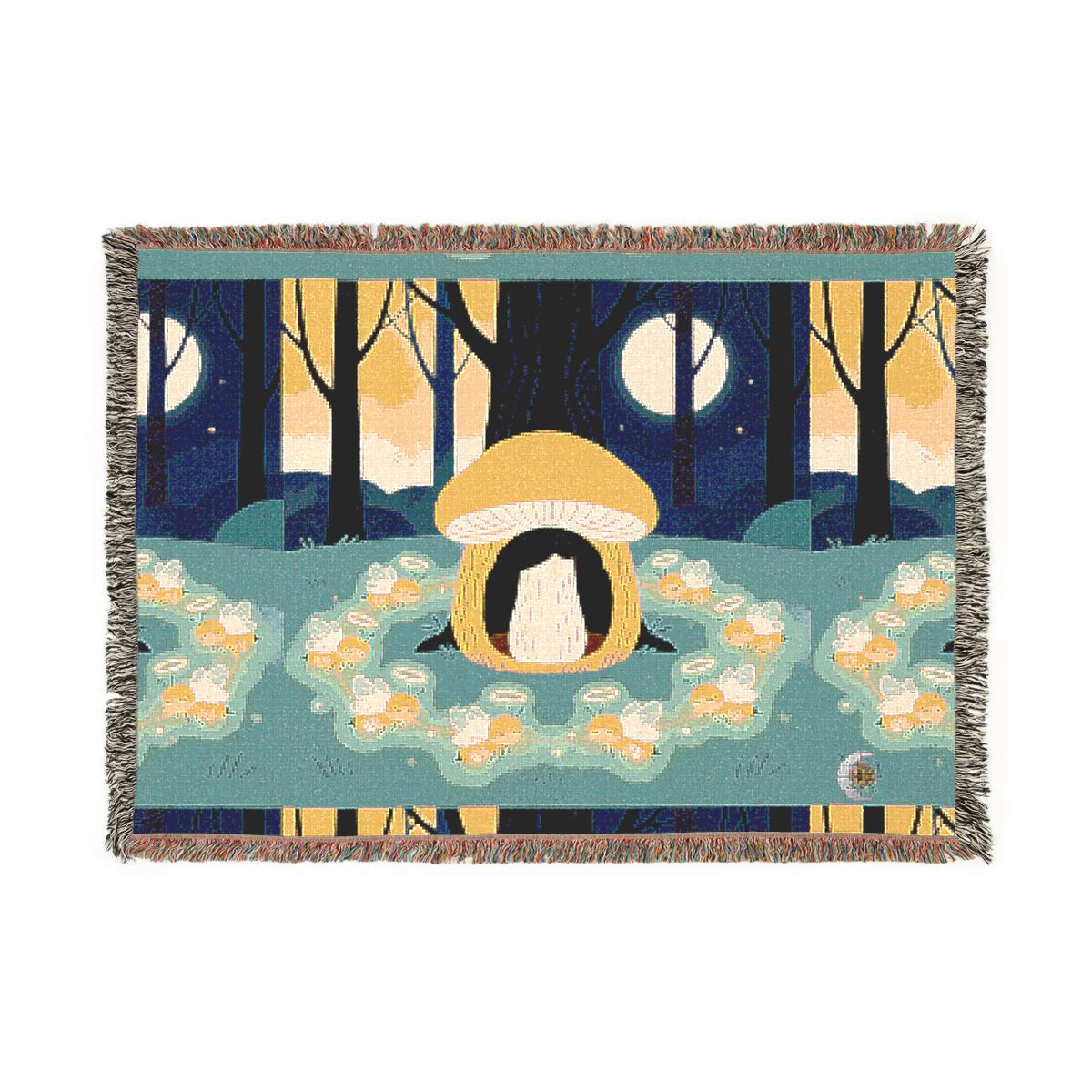 HD Moonlit Honey Circle 100% Cotton Woven Blanket