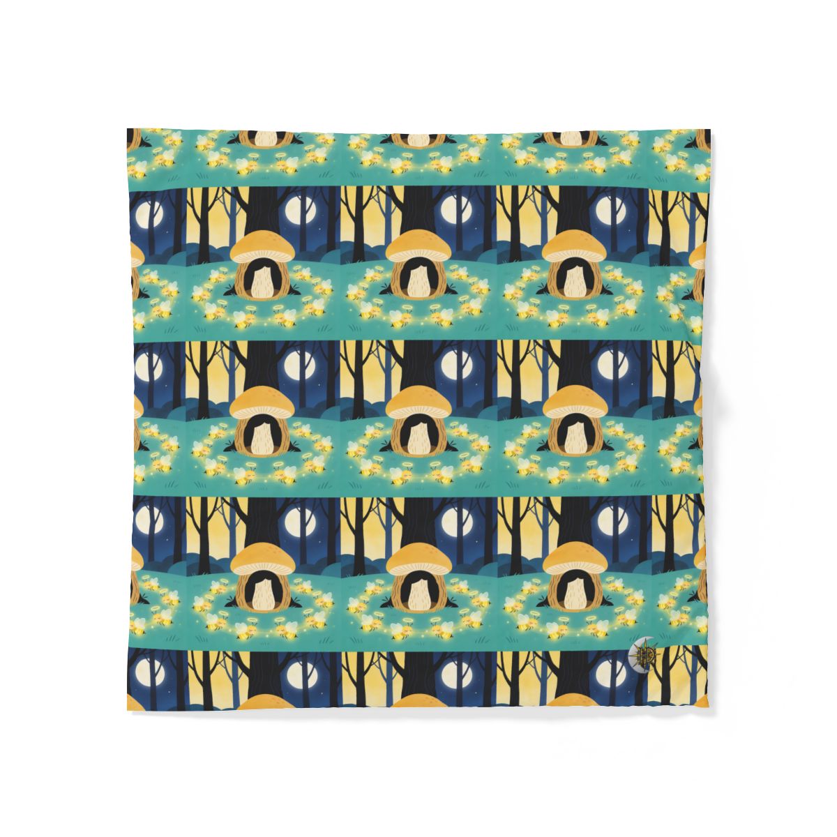HD Moonlit Honey Circle 100% Cotton Duvet Cover — additional view