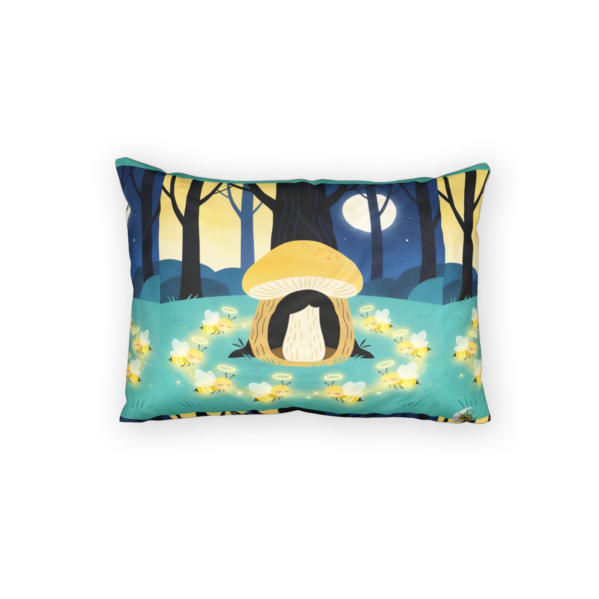 HD Moonlit Honey Circle 100% Cotton Pillow Sham