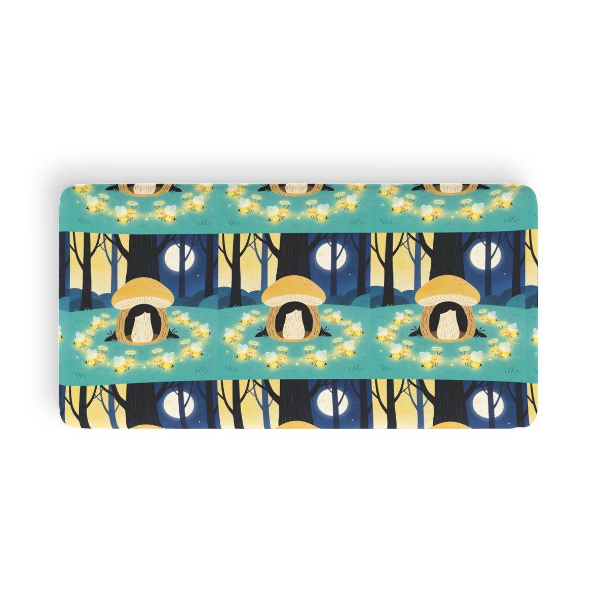 HD Moonlit Honey Circle Twin Jersey Fitted Sheet