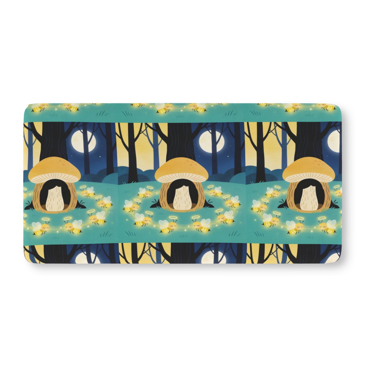 HD Moonlit Honey Circle Fitted Crib Sheet — additional view