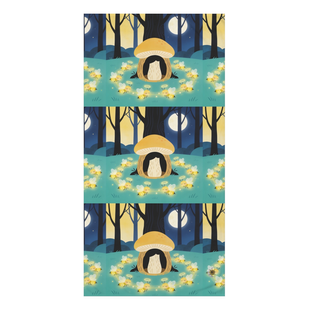 HD Moonlit Honey Circle Mink-Cotton Bath Towel