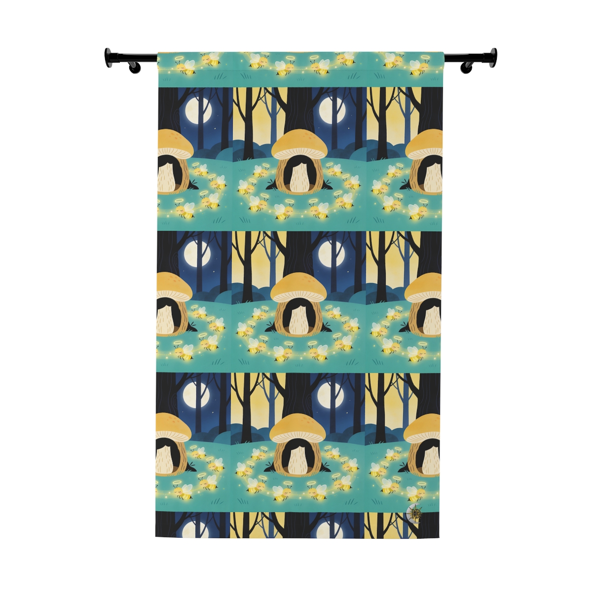 HD Moonlit Honey Circle Blackout Window Curtain Panel
