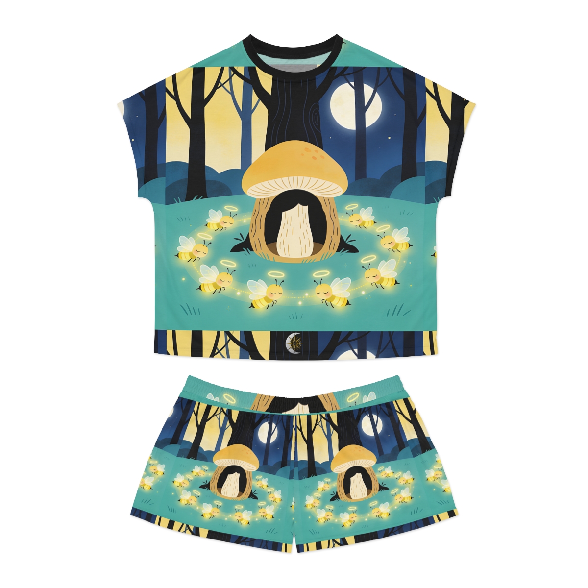 HD Moonlit Honey Circle Women’s Short Pajama Set
