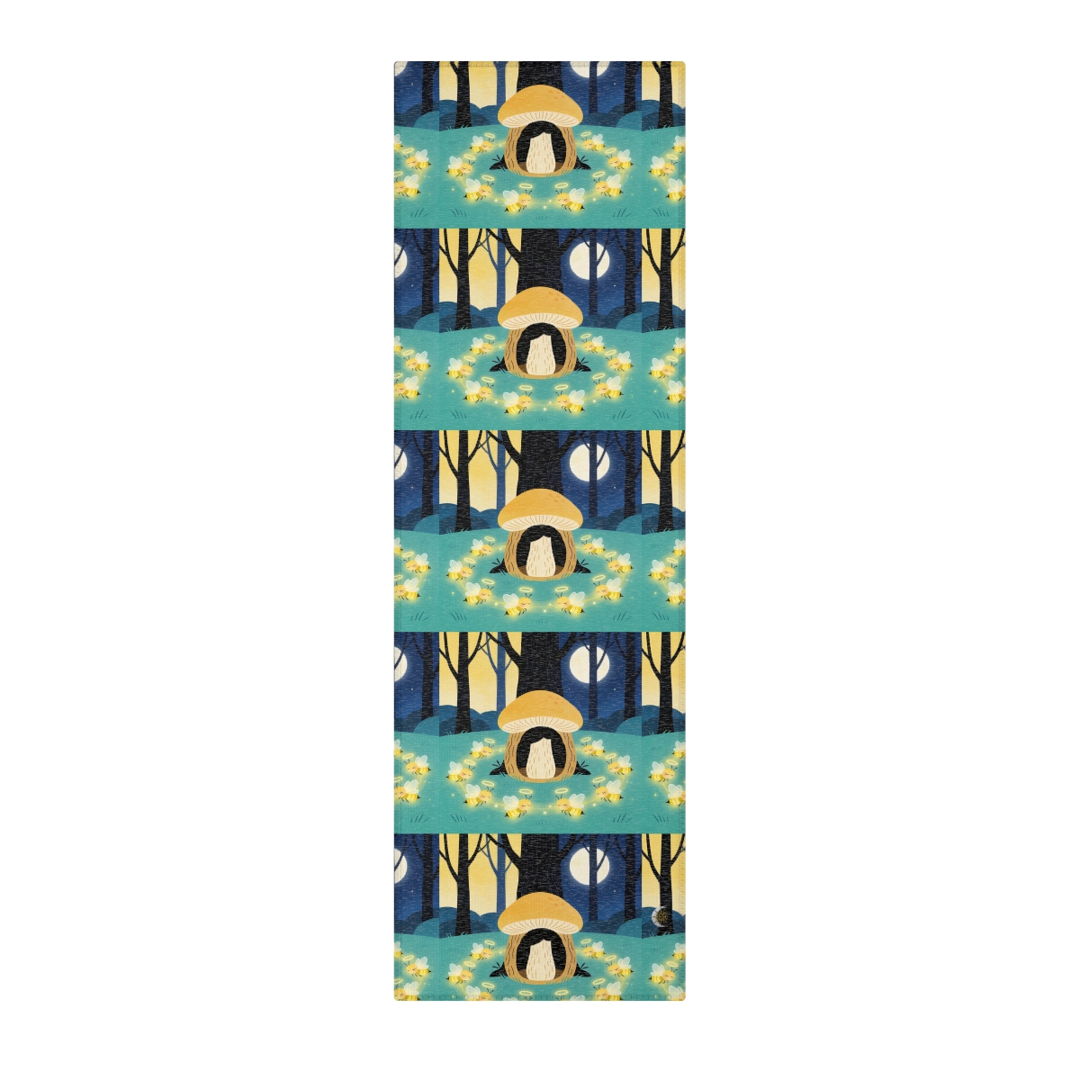 HD Moonlit Honey Circle Polyester Chenille Area Rug — additional view