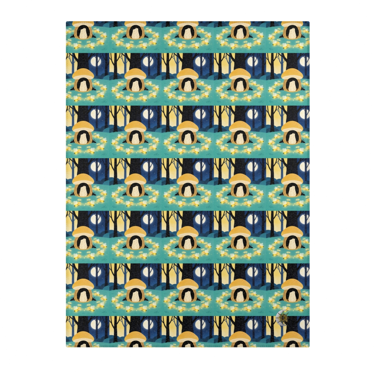 HD Moonlit Honey Circle Polyester Chenille Area Rug — additional view