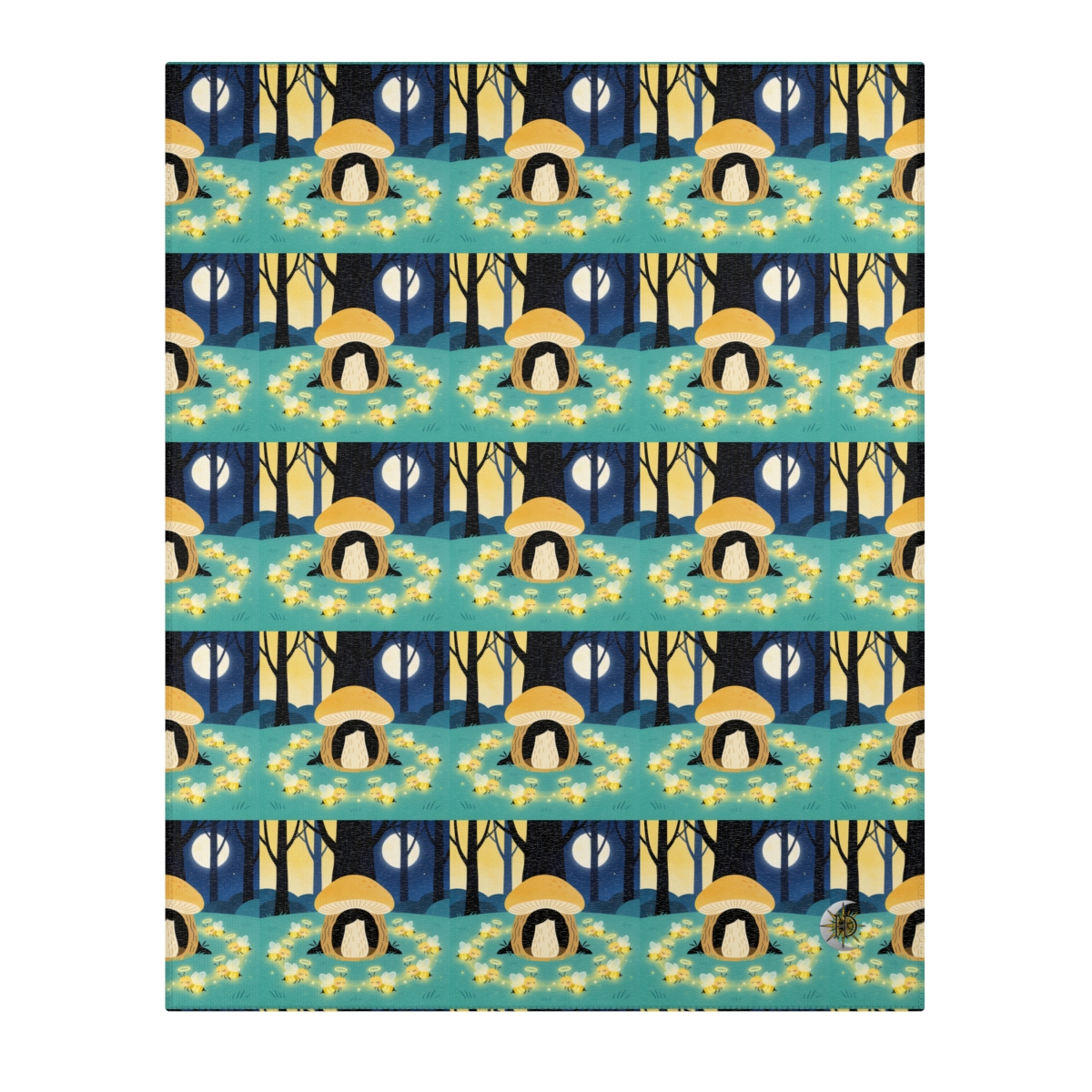 HD Moonlit Honey Circle Polyester Chenille Area Rug — additional view