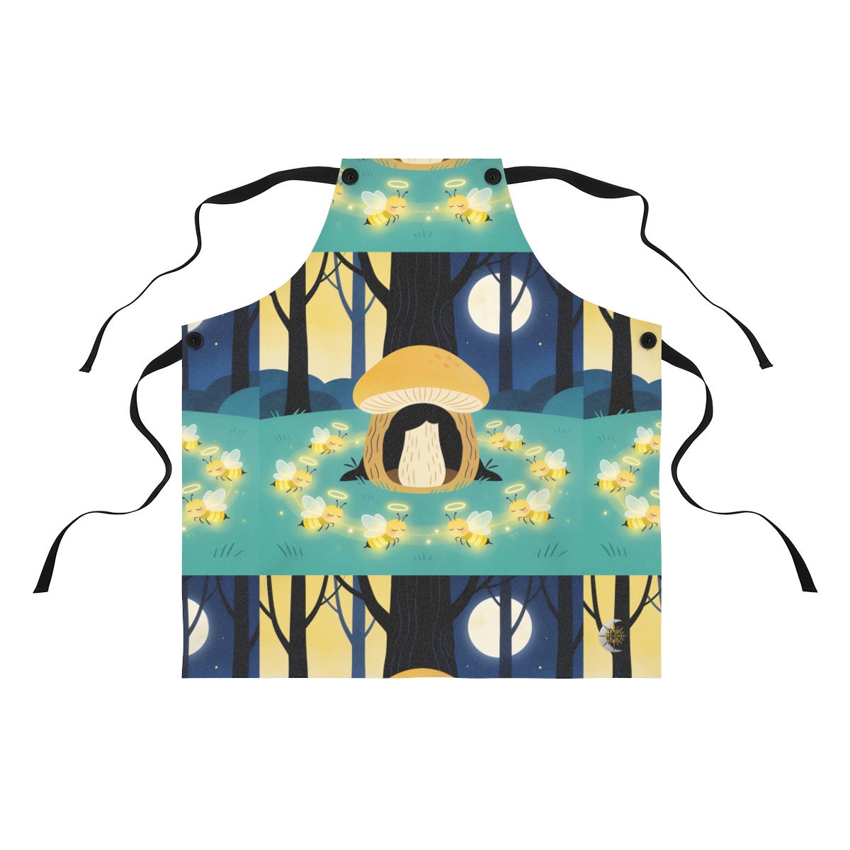 HD Moonlit Honey Circle Polyester Kitchen Apron