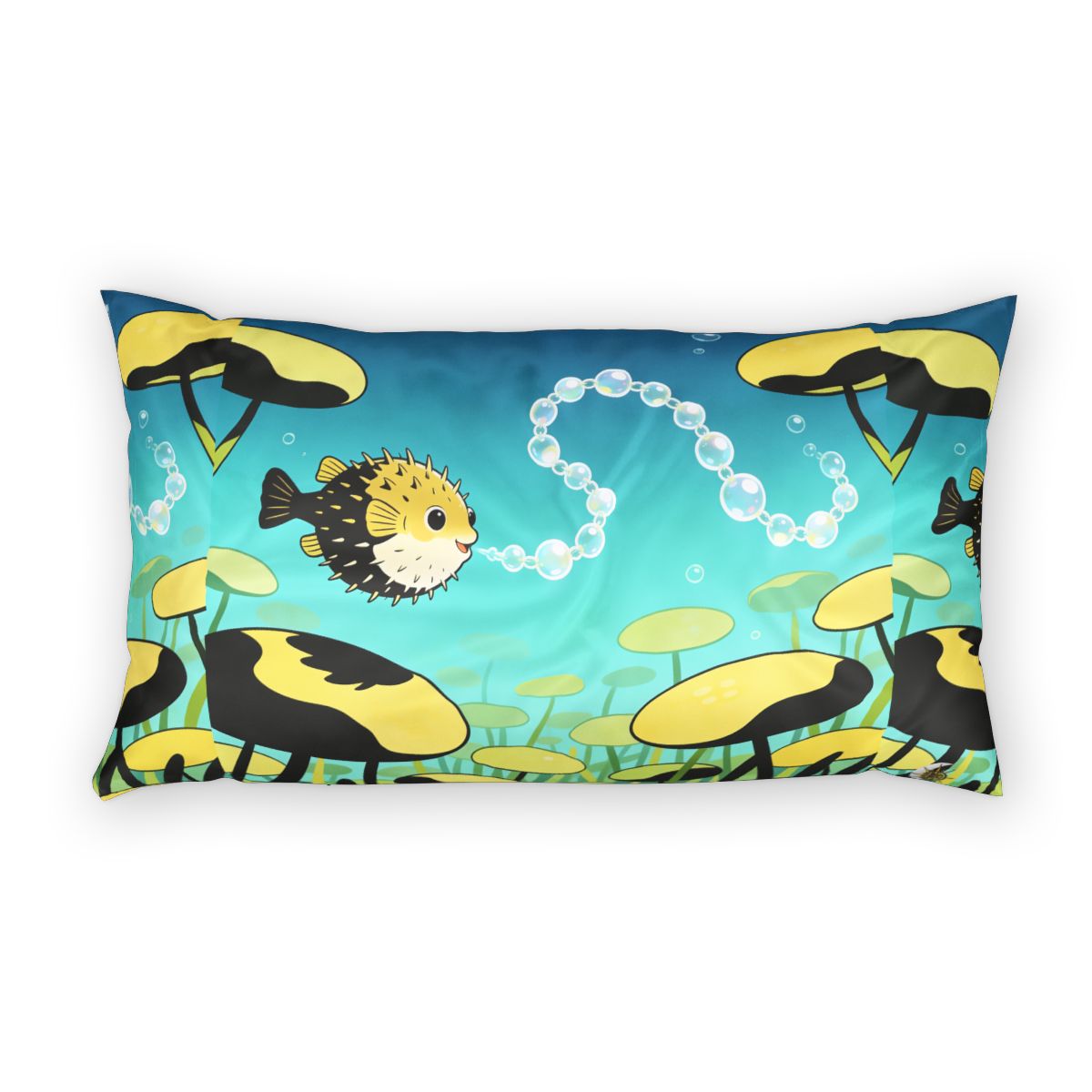 HD Bubblefin Meadow 100% Cotton Pillow Sham — additional view