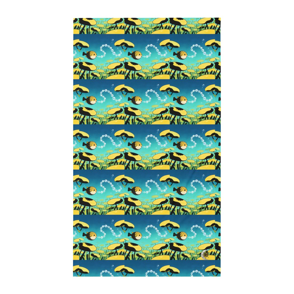 HD Bubblefin Meadow Twin Jersey Flat Sheet