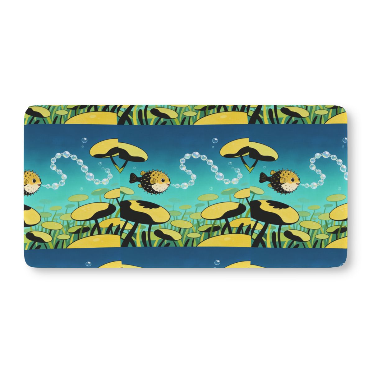 HD Bubblefin Meadow Fitted Crib Sheet — additional view