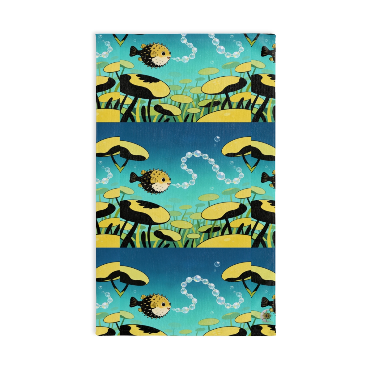 HD Bubblefin Meadow Printed Hand Towel