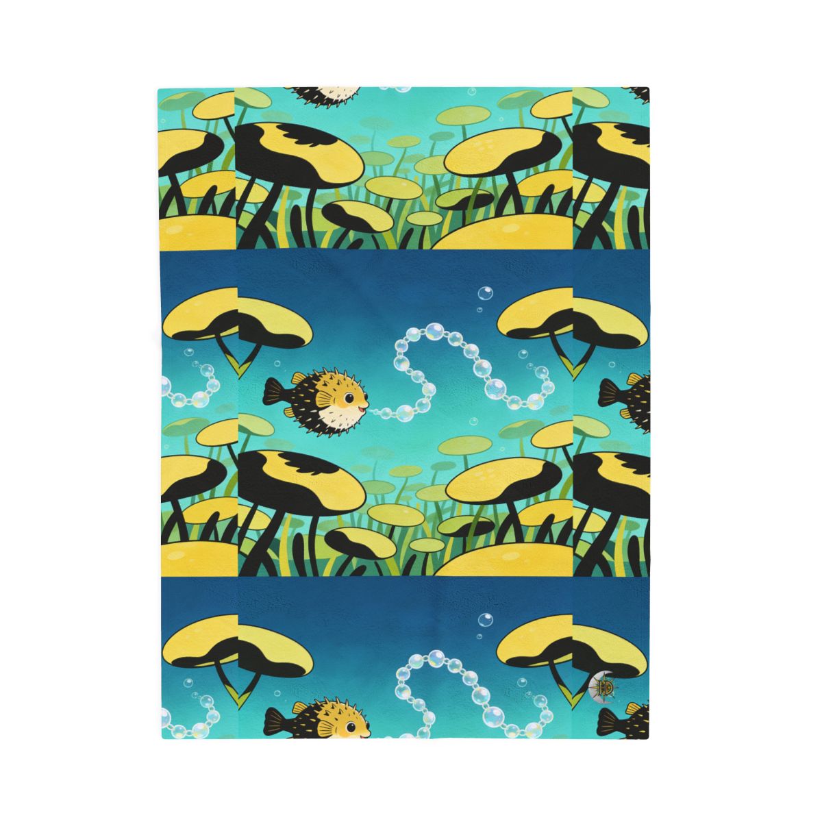 HD Bubblefin Meadow Velveteen Plush Blanket
