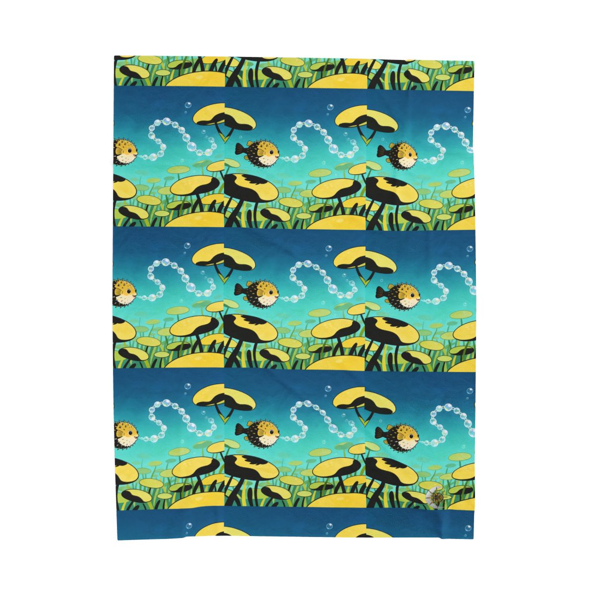 HD Bubblefin Meadow Velveteen Plush Blanket — additional view