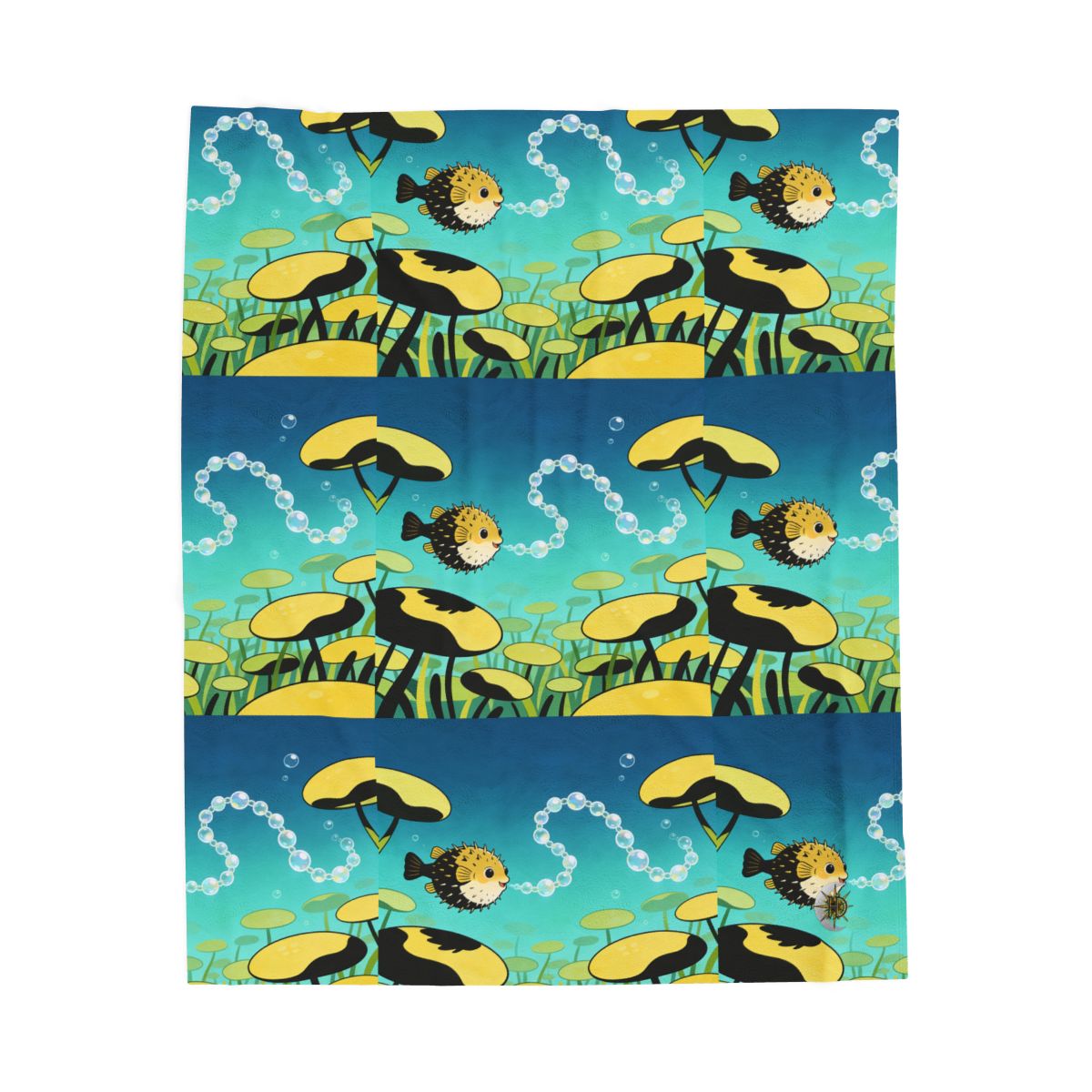 HD Bubblefin Meadow Velveteen Plush Blanket — additional view