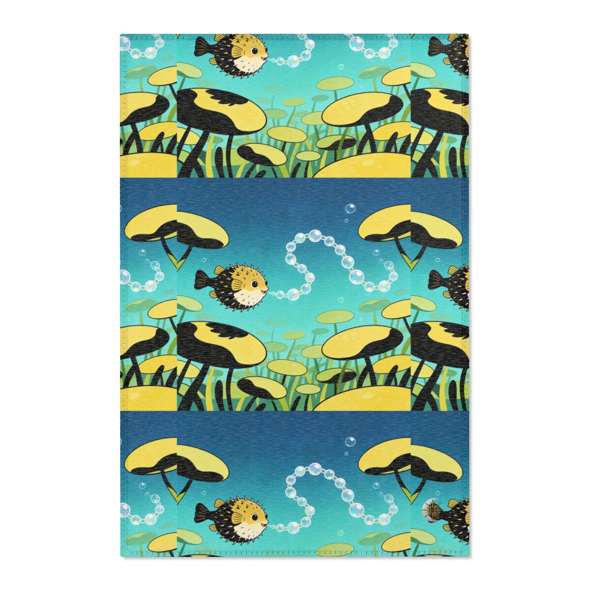 HD Bubblefin Meadow Polyester Chenille Area Rug