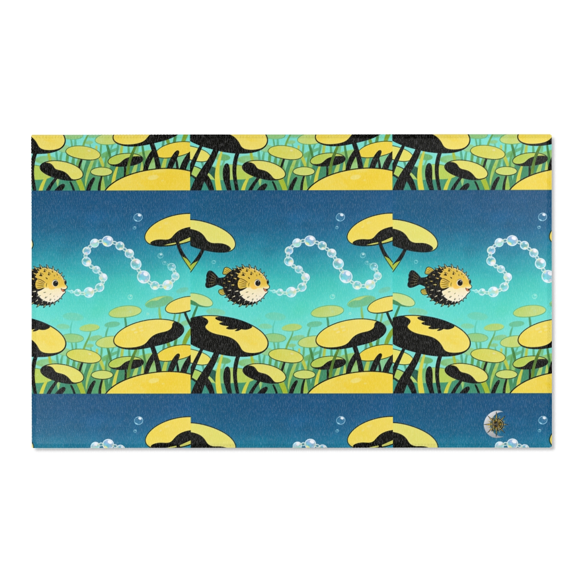 HD Bubblefin Meadow Polyester Chenille Area Rug — additional view